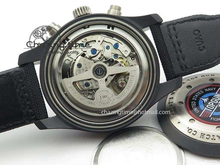 MIROTIME 0422 Comfortable Pilot Chrono IW388003 Real Ceramic ZF 1:1 Best Edition On Black Nylon Strap A 7322
